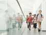 children running in the hallway