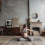 pregnant woman doing yoga